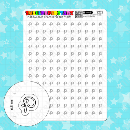 S222 - Pinterest Social Media Icons Sticker Sheet