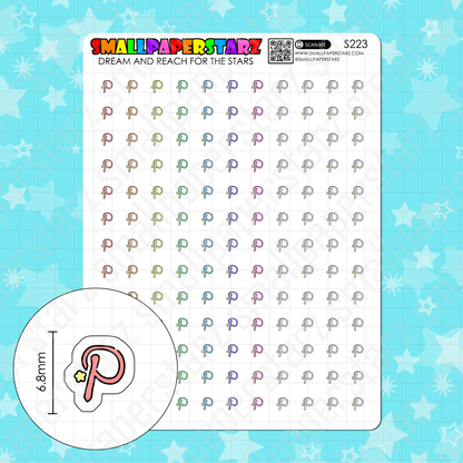 S223 - Pinterest Social Media Rainbow Icons Sticker Sheet