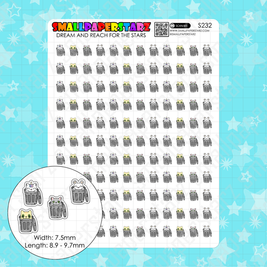 S232 - Garbage Day / Trash Day Sticker Sheet