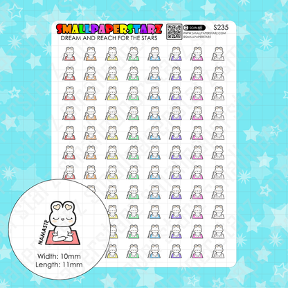 S235 - Namaste / Yoga Exercise Sticker Sheet