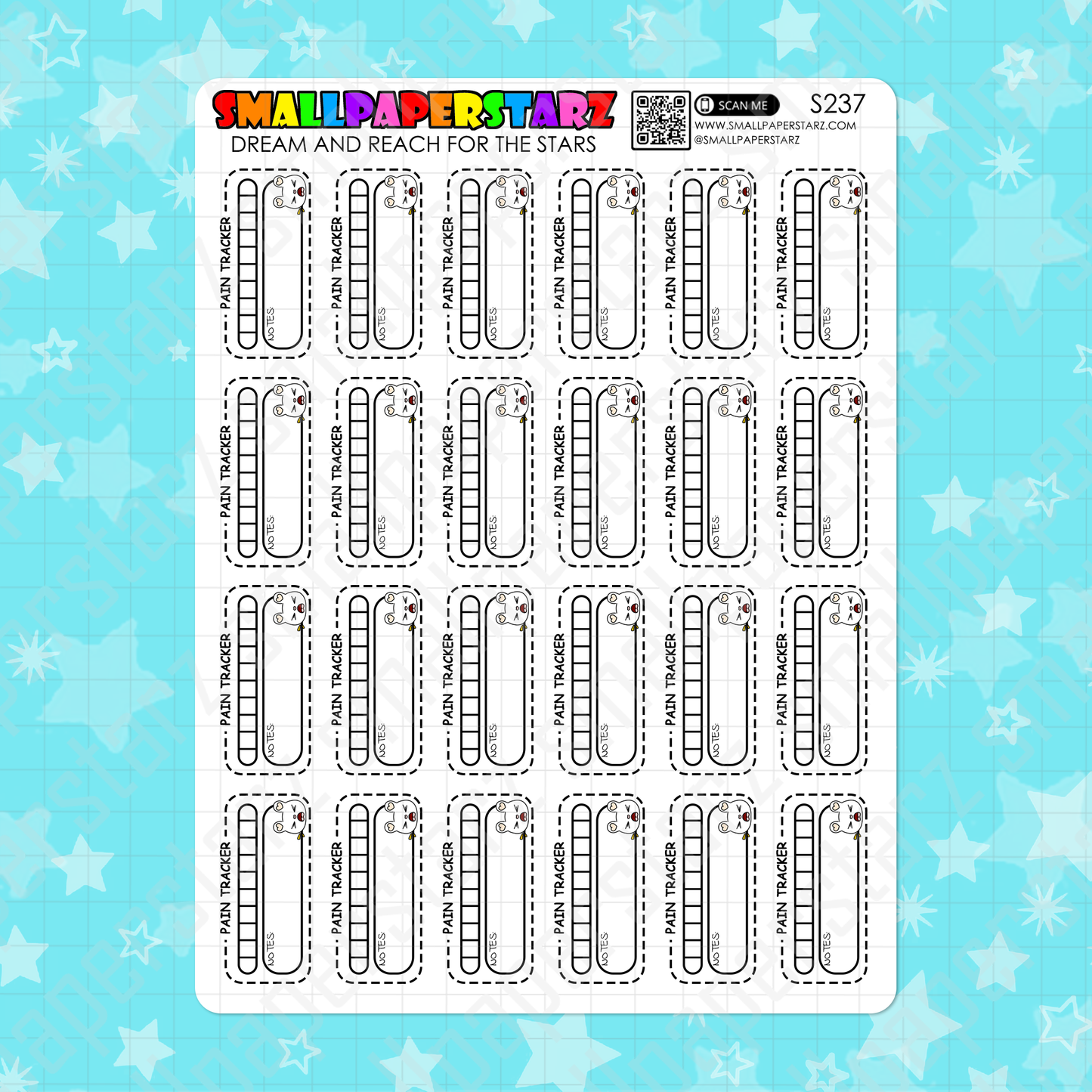S237 - Pain Tracker Functional Sticker Sheet