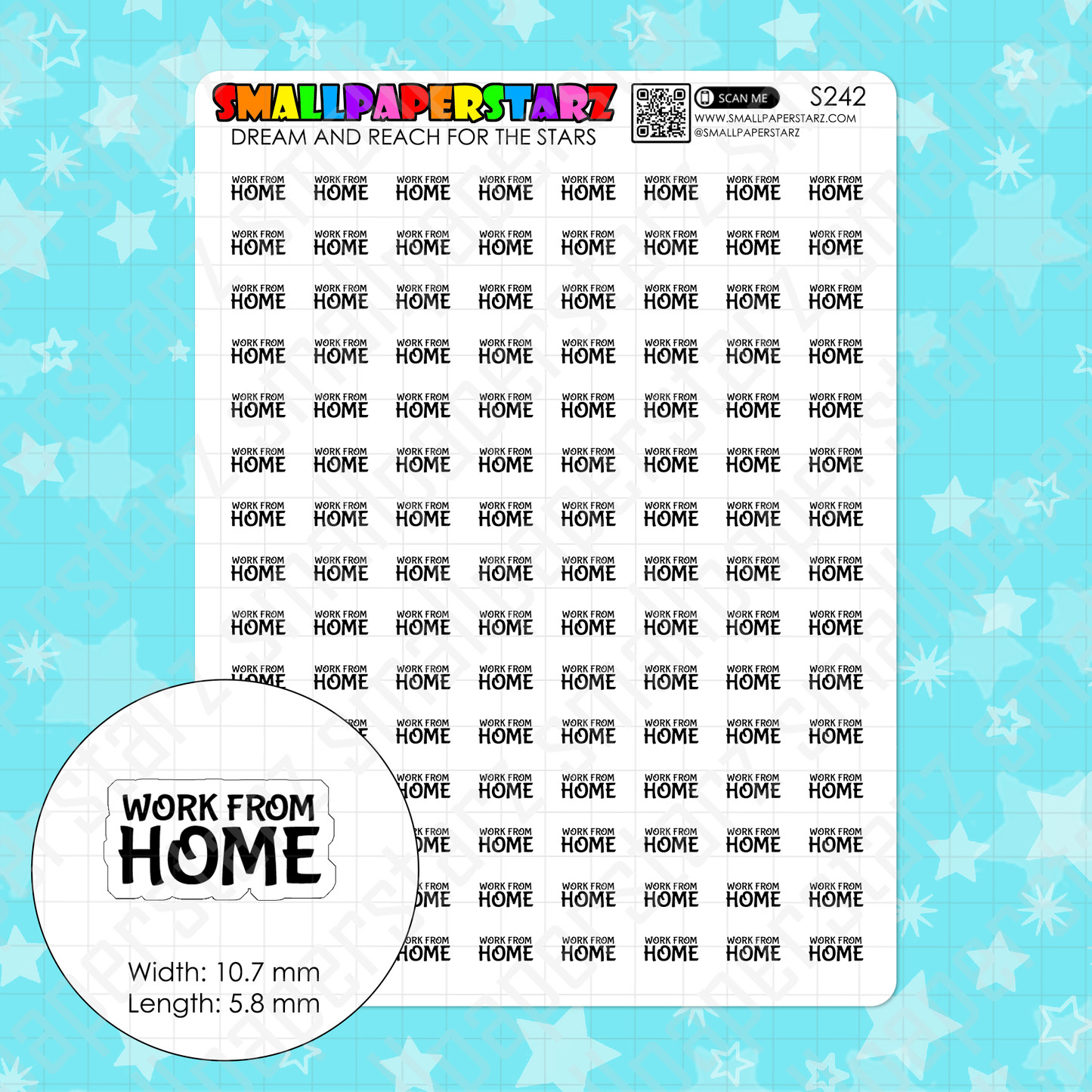 S242 - Working From Home Script Planner Sticker Sheet