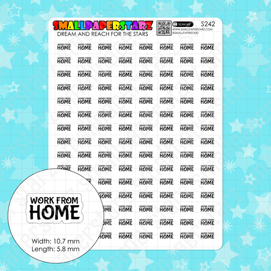 S242 - Working From Home Script Planner Sticker Sheet