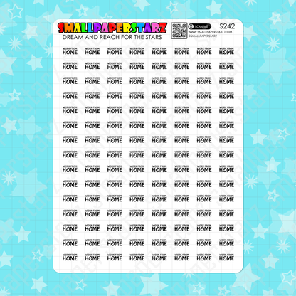 S242 - Working From Home Script Planner Sticker Sheet