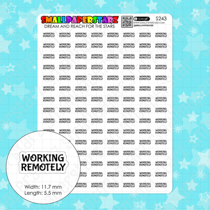 S243 - Working Remotely Script Planner Sticker Sheet
