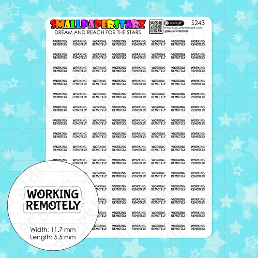 S243 - Working Remotely Script Planner Sticker Sheet