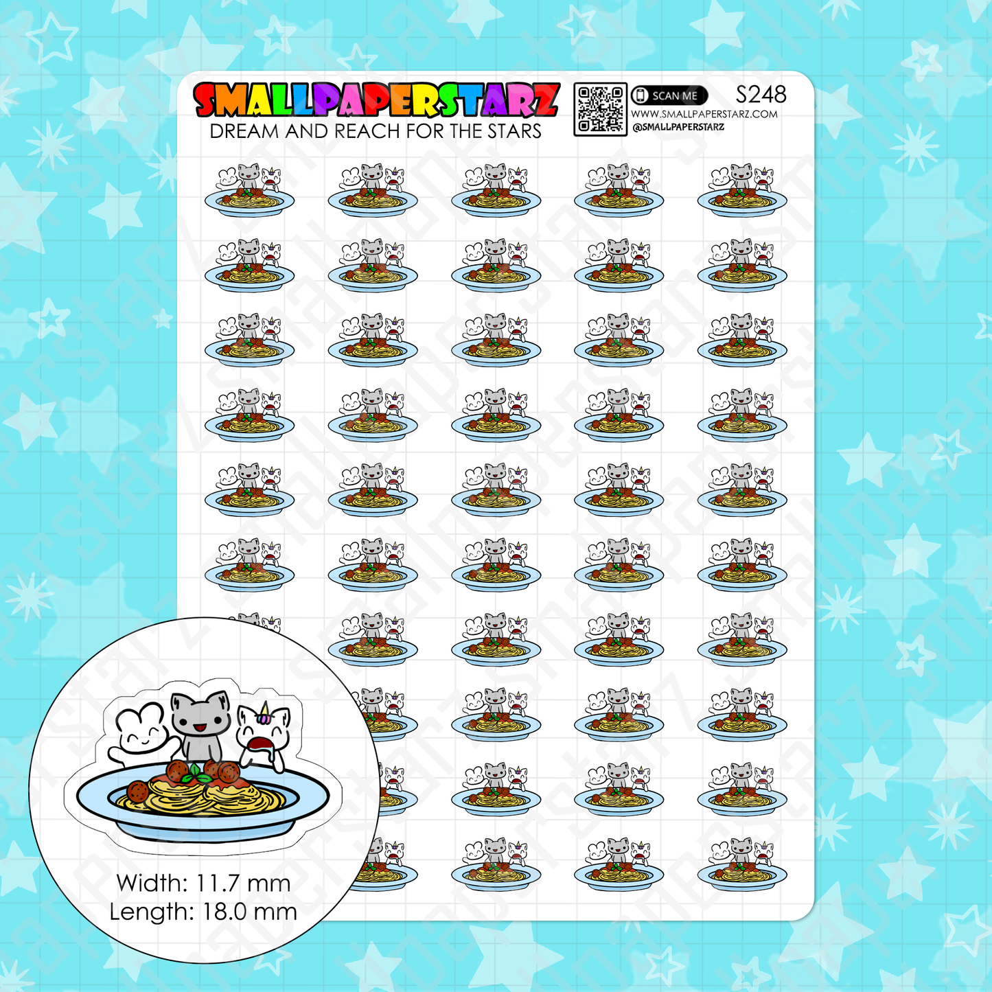 S248 - Eating With Friends Family Group Character Planner Sticker Sheet