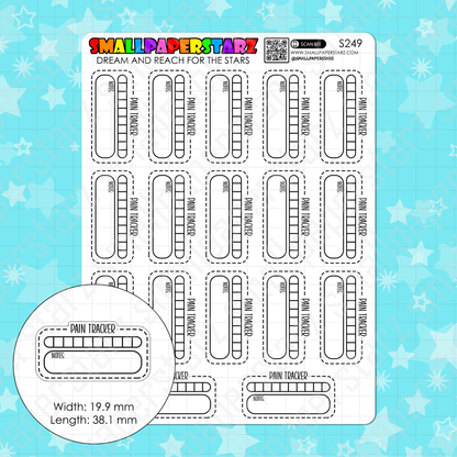 S249 - Pain Tracker Habit Tracking Functional Planner Sticker Sheet