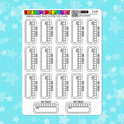S249 - Pain Tracker Habit Tracking Functional Planner Sticker Sheet