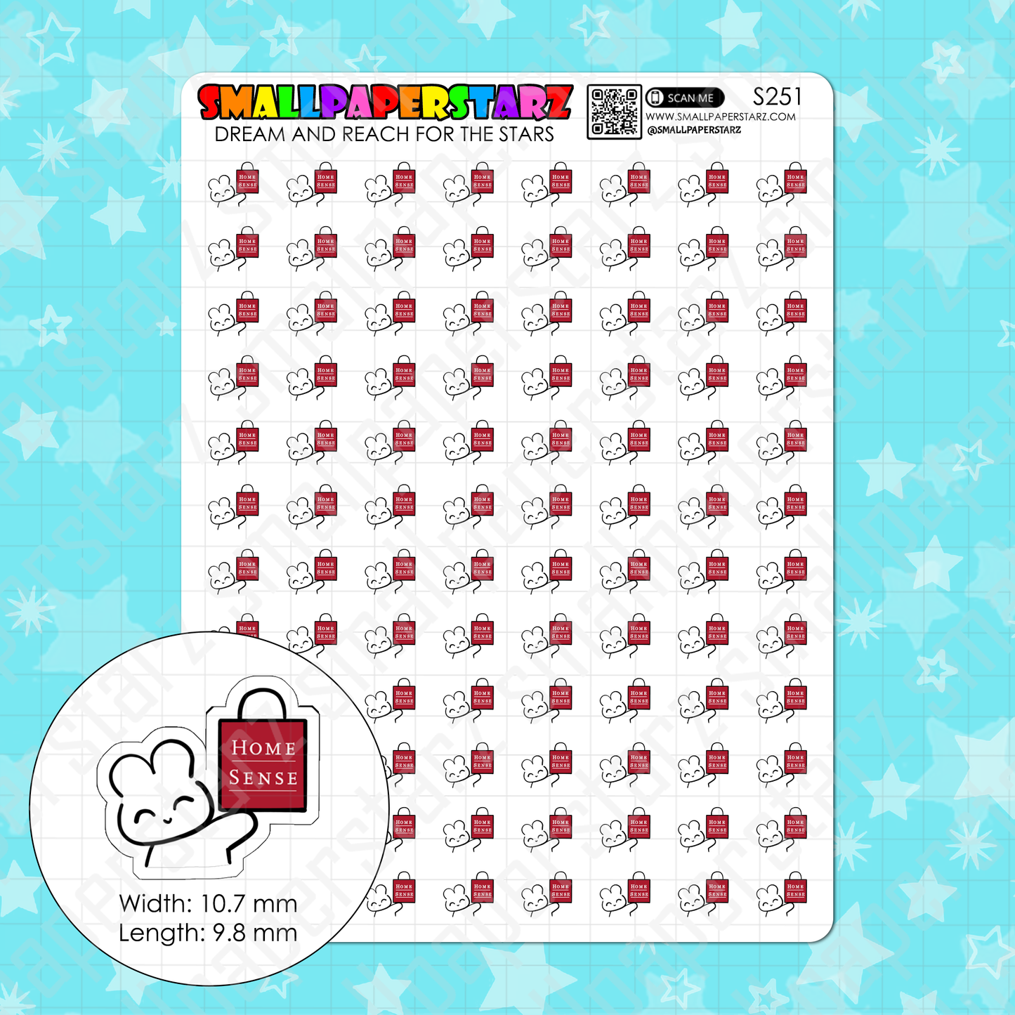 S251 - Homesense Shopping Character Planner Sticker Sheet
