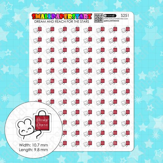 S251 - Homesense Shopping Character Planner Sticker Sheet