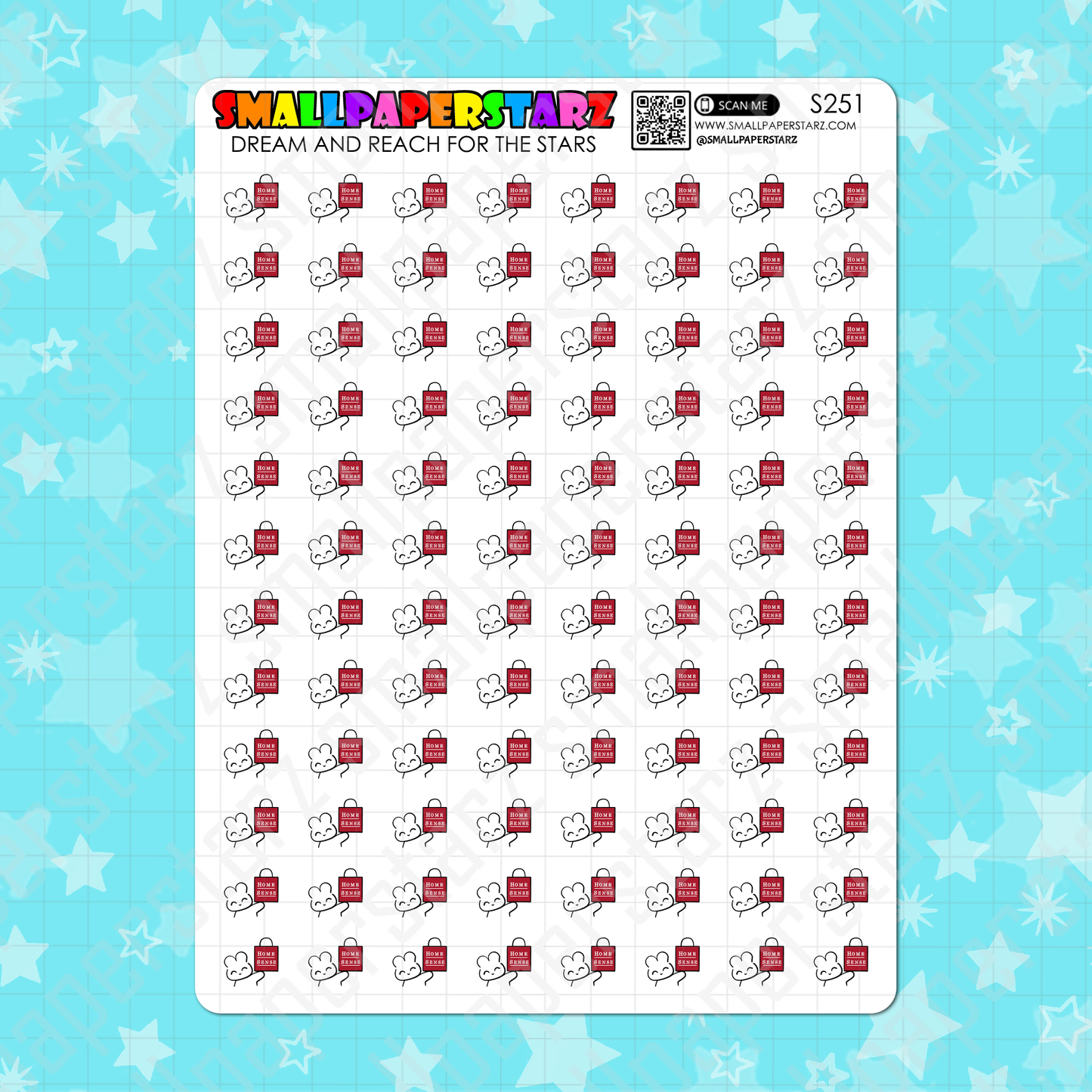 S251 - Homesense Shopping Character Planner Sticker Sheet