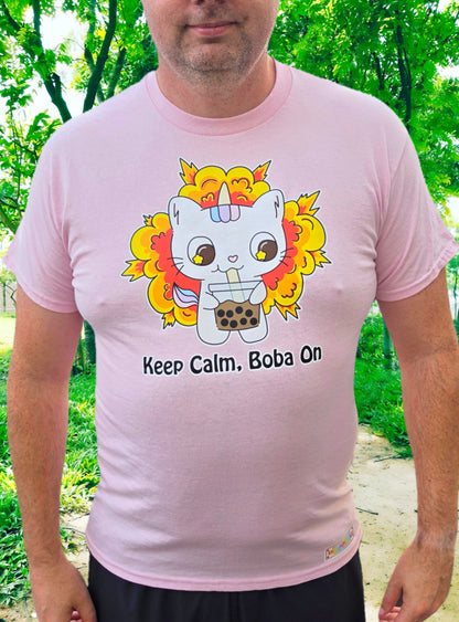 C004 - Keep Calm Boba On T-shirt Cute Apparel