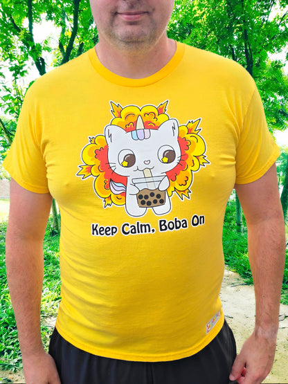 C004 - Keep Calm Boba On T-shirt Cute Apparel