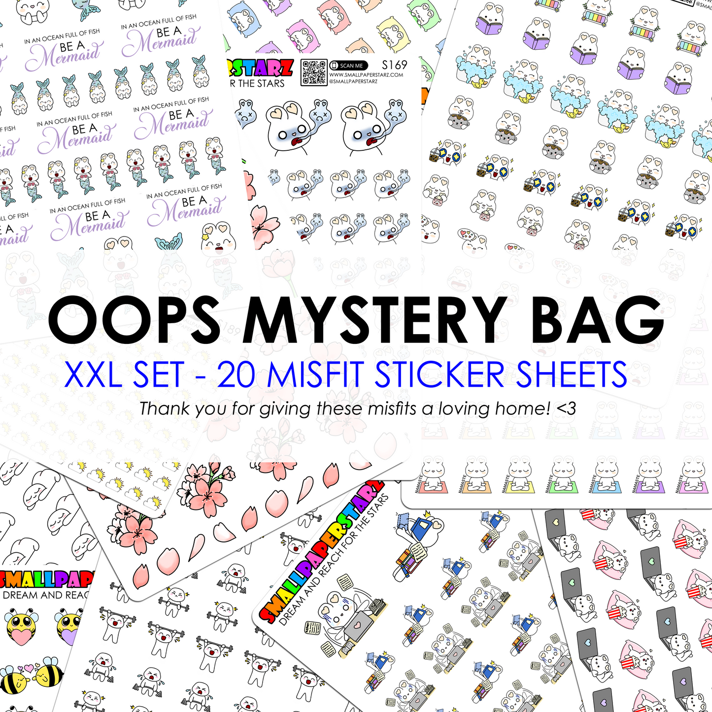 OOPS XXL MYSTERY BAGS - 20 Misfit Sticker Sheets