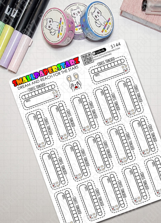 S144 - Stress Tracker Neutral Sticker Sheet