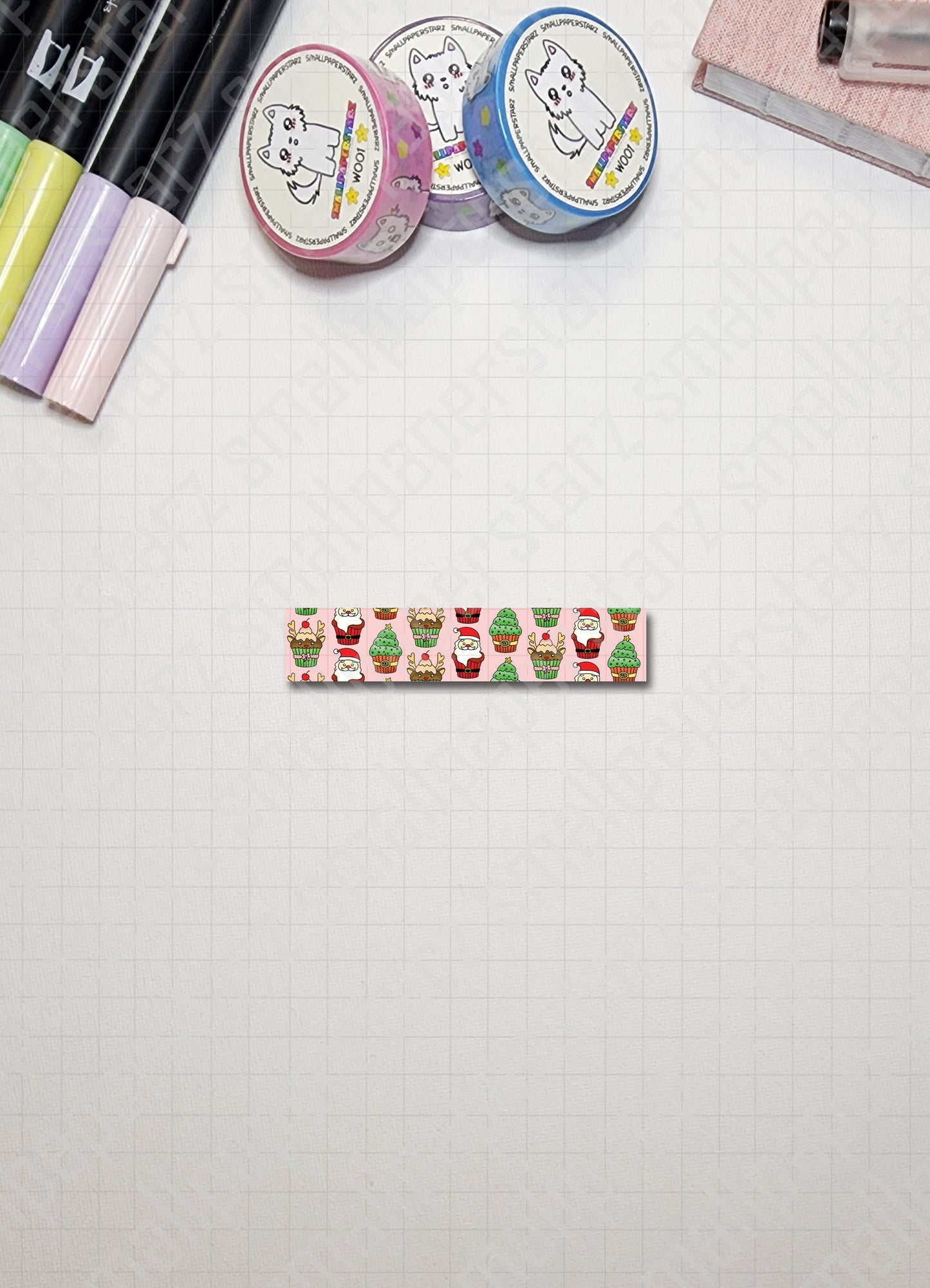 W003 - Sweet Holidays / Christmas Cupcakes Washi Tape