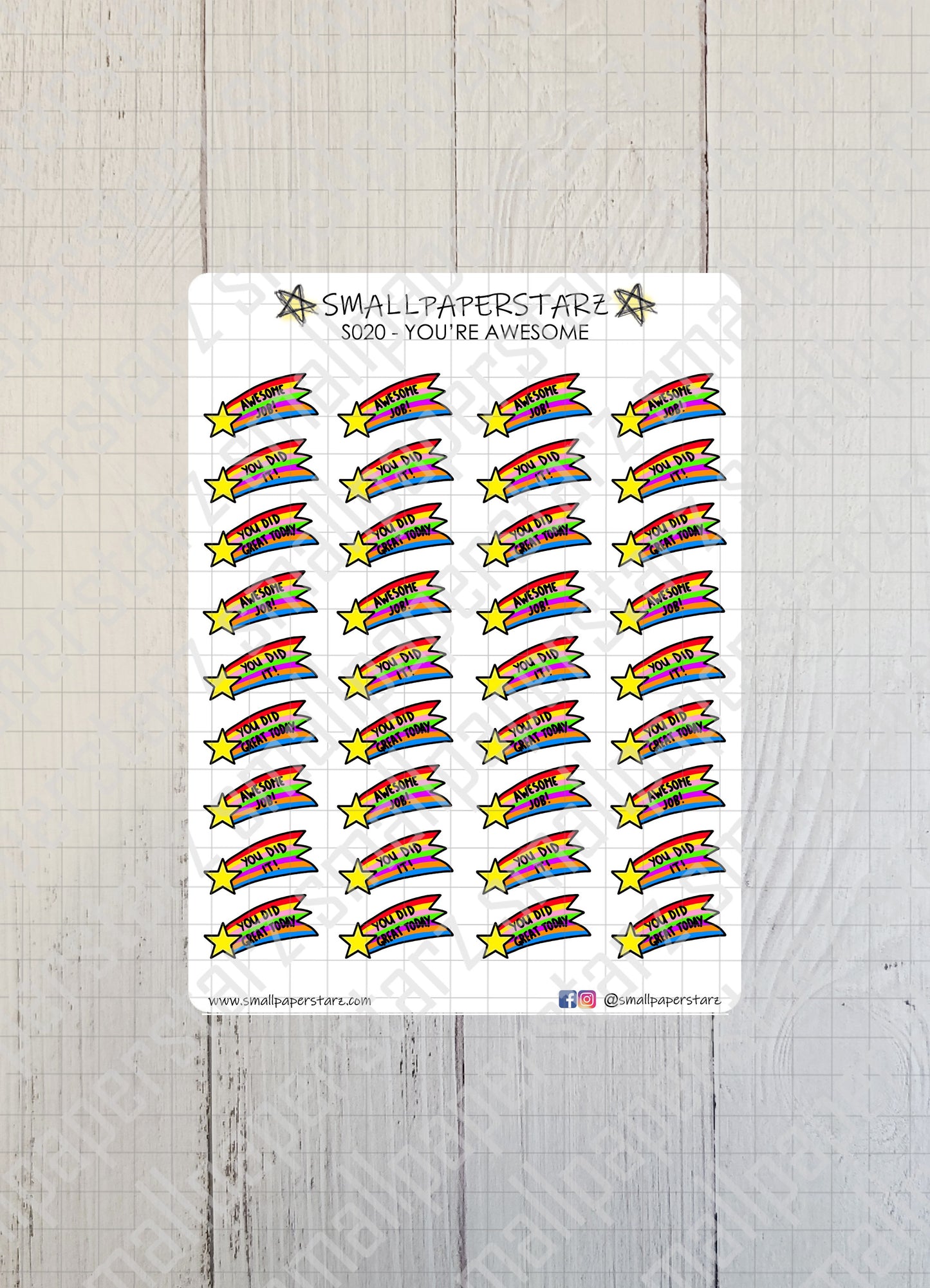 S020 - You're Awesome Sticker Sheet