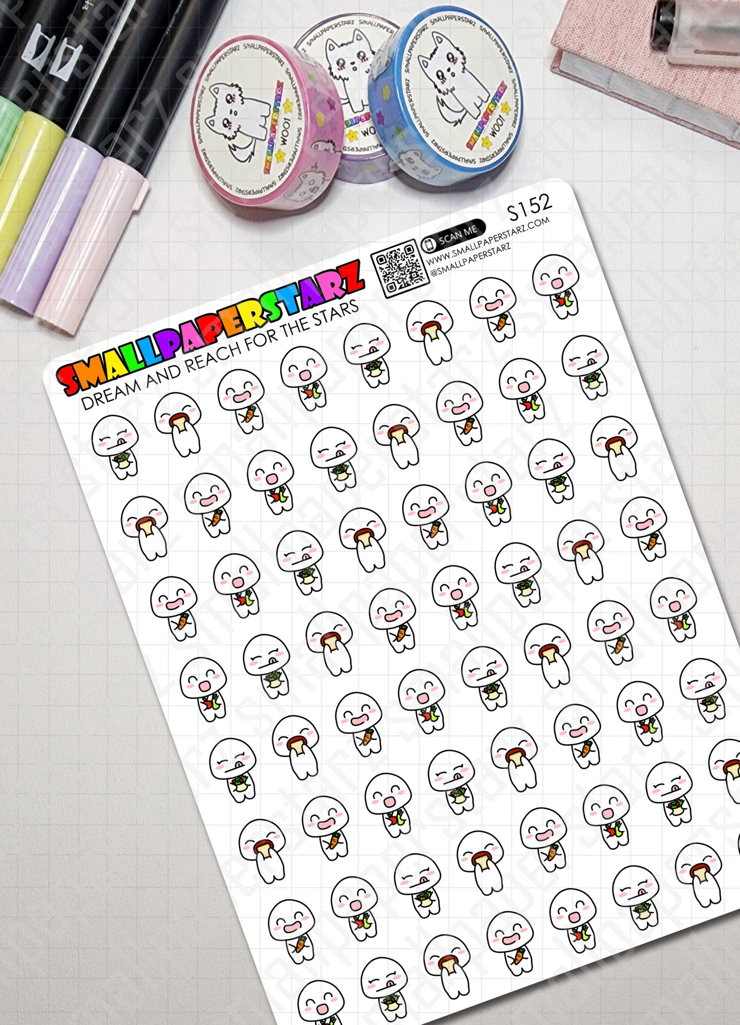 S152 - Healthy Eating Ver. 2 Mini-Mes Sticker Sheet