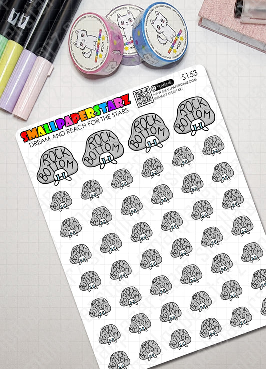 S153 - Hitting Rock Bottom Mini-Mes Sticker Sheet