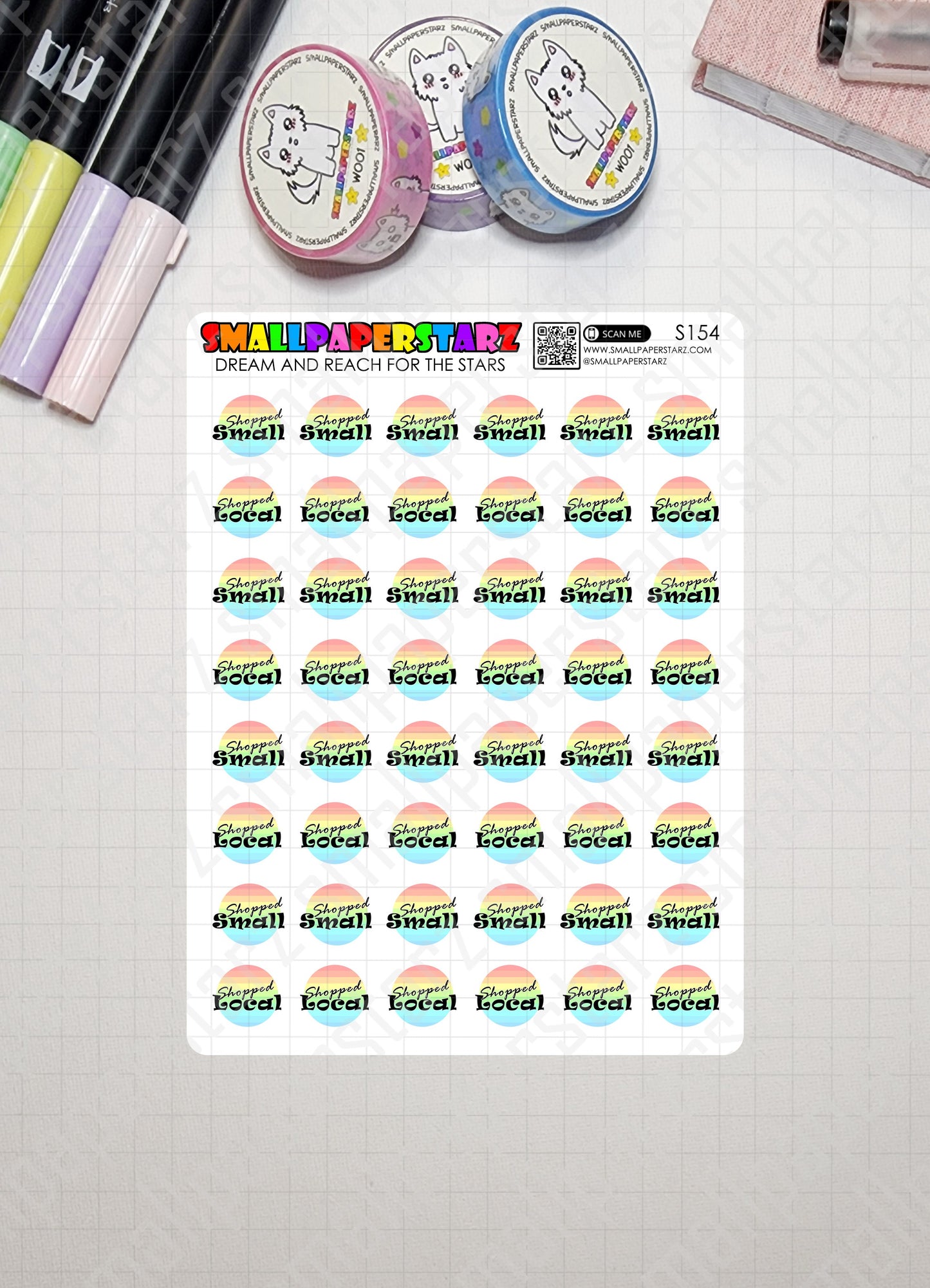 S154 - Shop Local / Shop Small Business Sticker Sheet