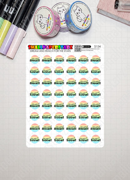S154 - Shop Local / Shop Small Business Sticker Sheet