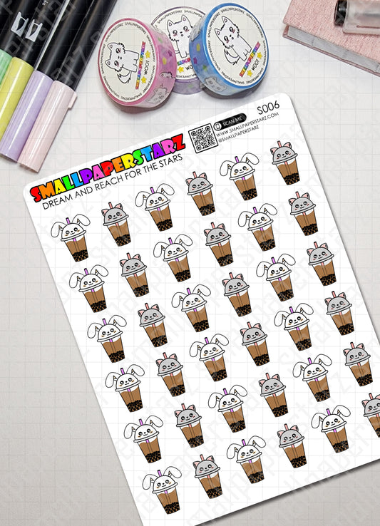 S006 - Lola & Gary Boba Time Sticker Sheet