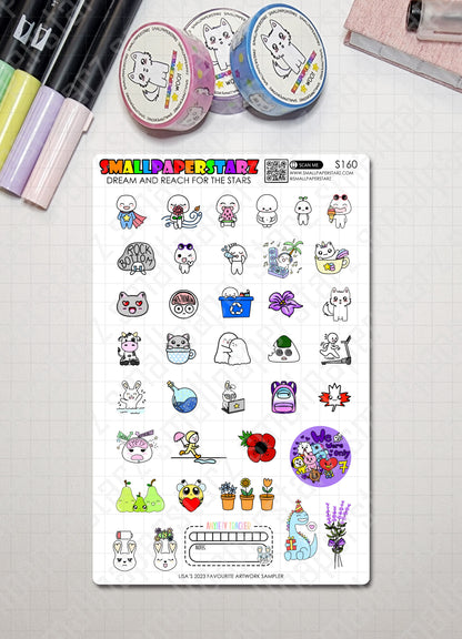 S160 - Lisa's Favourite 2023 Sampler Sticker Sheet