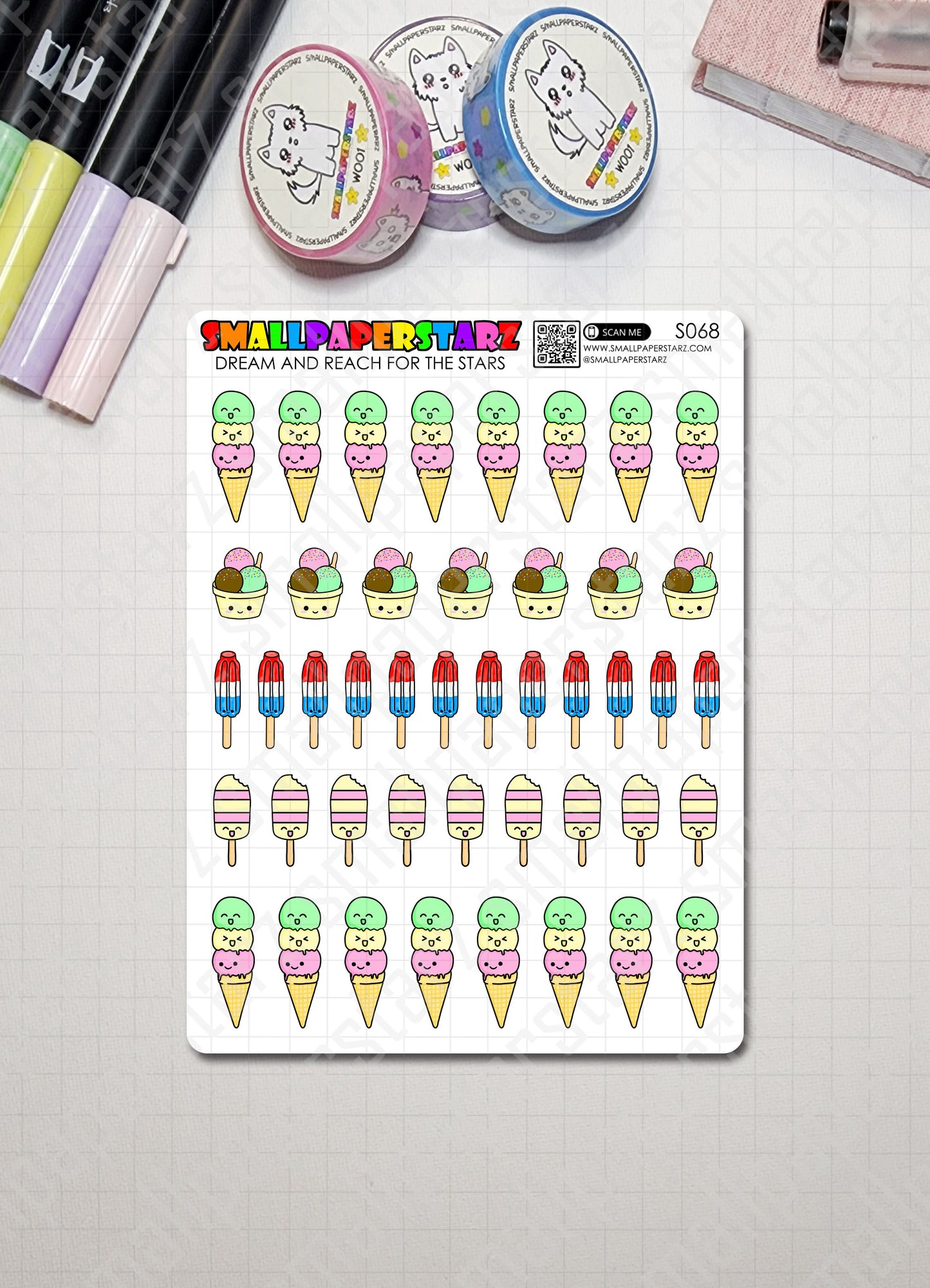 S068 - Ice Cream Cuties Sticker Sheet