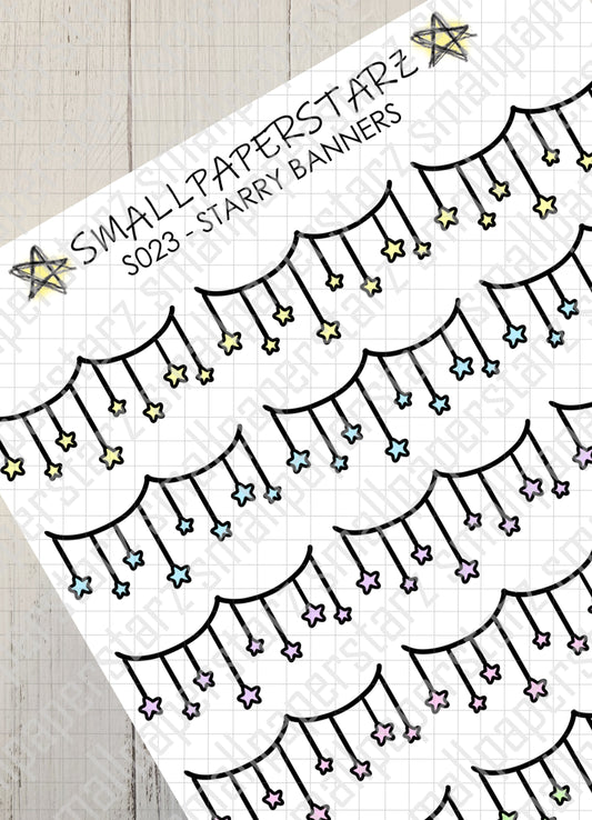 S023 - Starry Banners Sticker Sheet