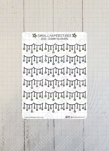 S023 - Starry Banners Sticker Sheet