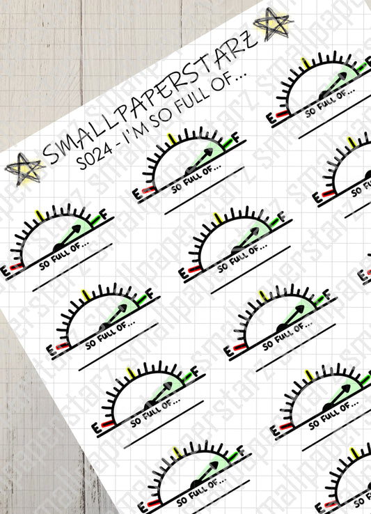 S024 - So Full Of... Sticker Sheet