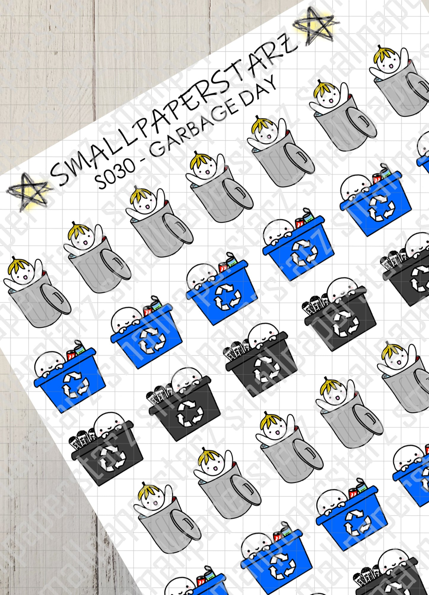 S030 - Garbage Day Sticker Sheet
