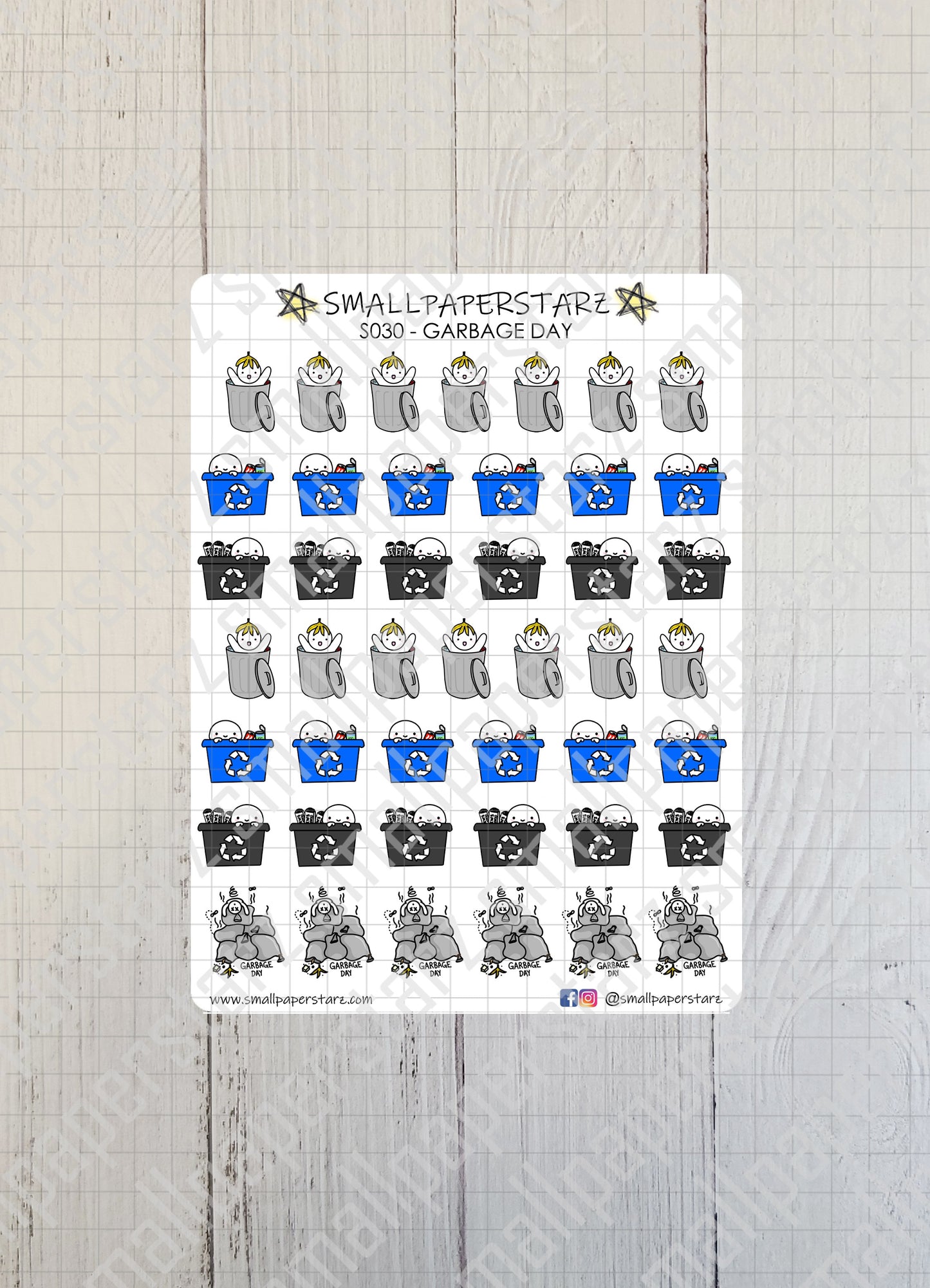 S030 - Garbage Day Sticker Sheet