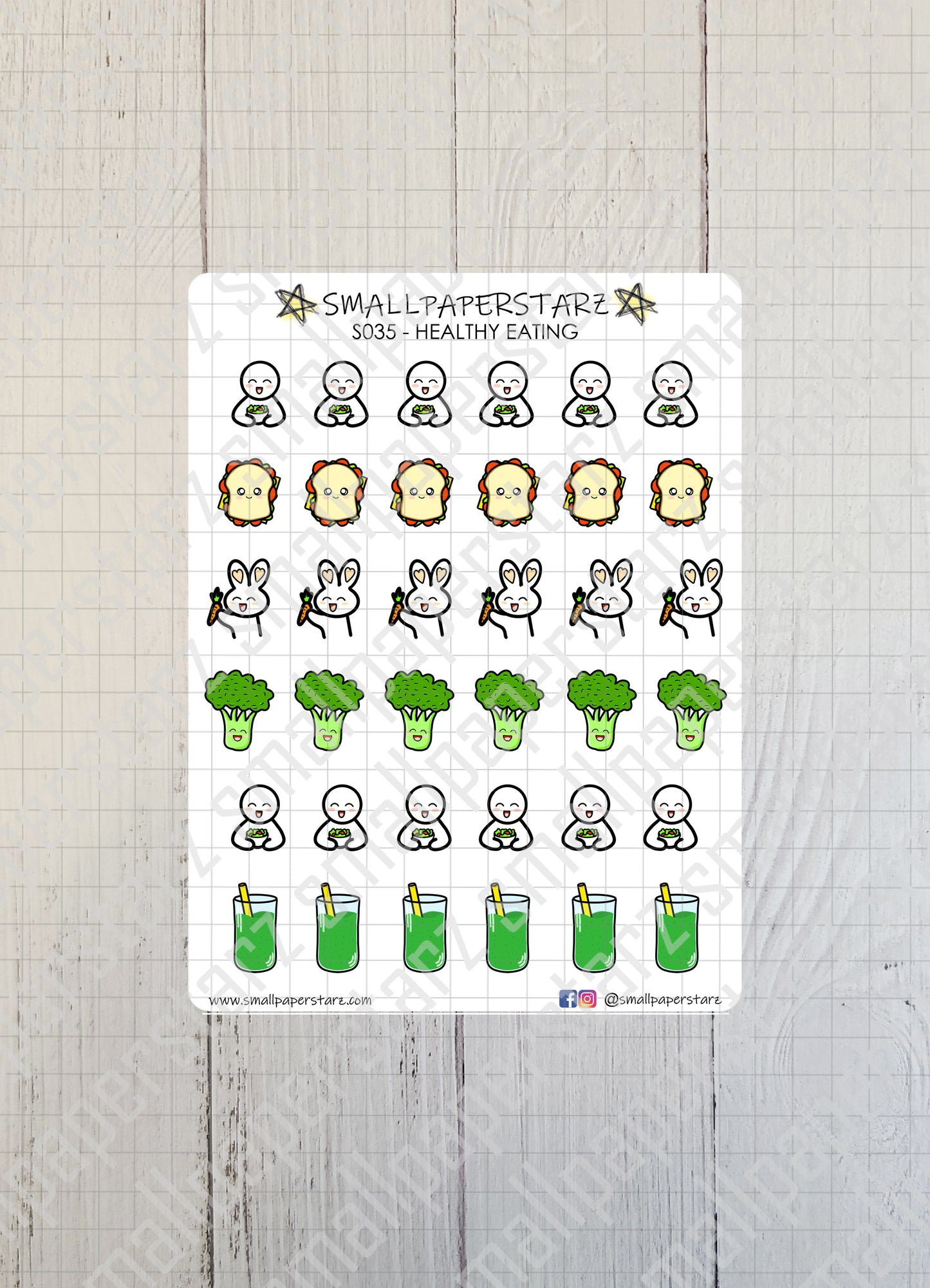 S035 - Healthy Eating Sticker Sheet