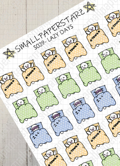 S039 - Lazy Days Sticker Sheet