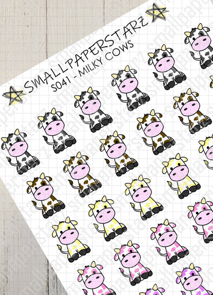 S041 - Milky Cows Sticker Sheet