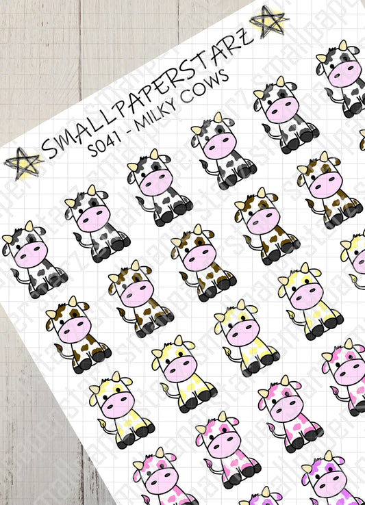 S041 - Milky Cows Sticker Sheet