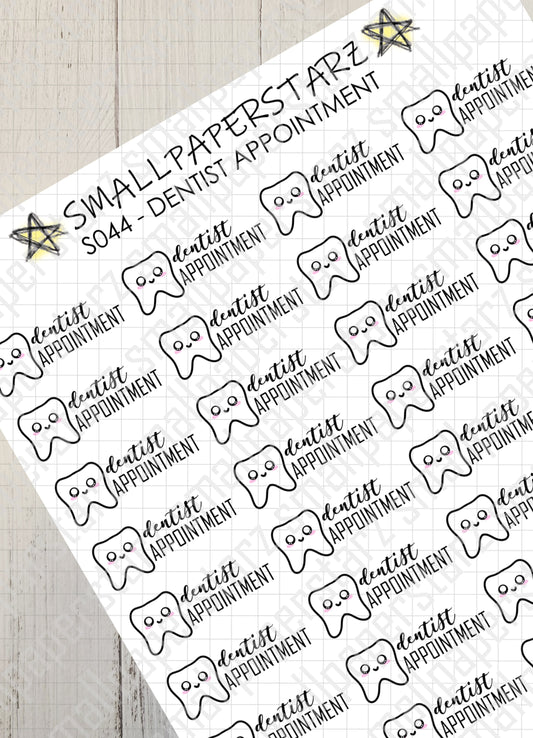 S044 - Dentist Appointment Sticker Sheet