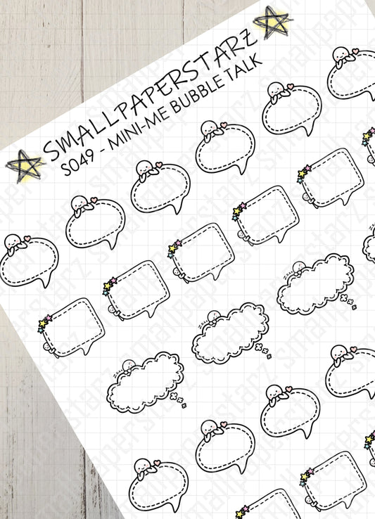 S049 - Mini-me Bubble Talk Sticker Sheet