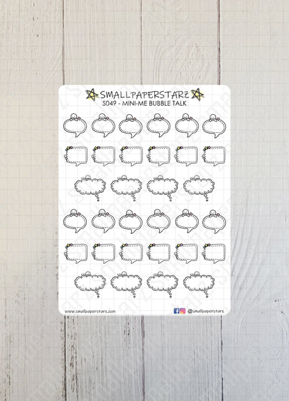 S049 - Mini-me Bubble Talk Sticker Sheet