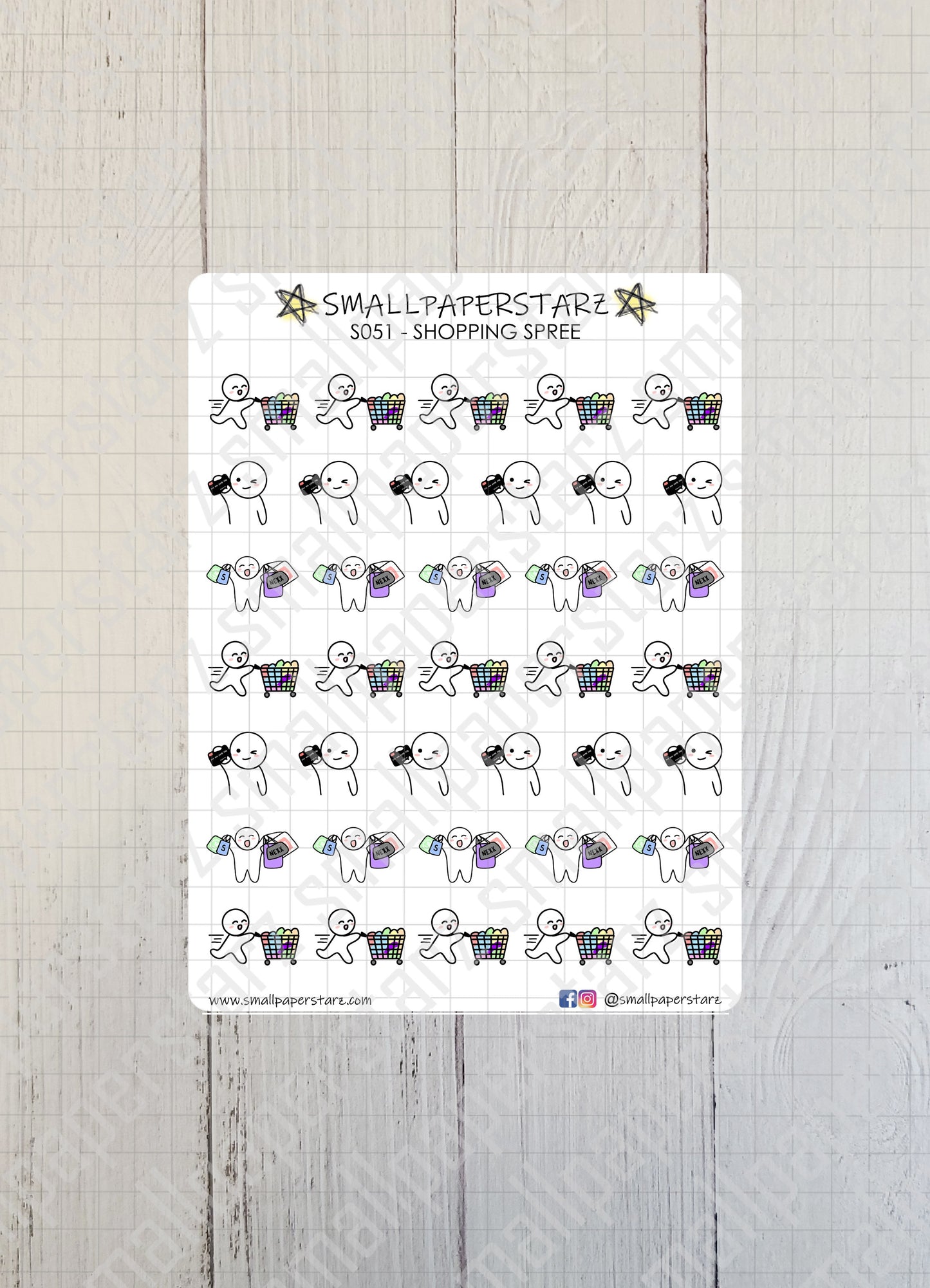 S051 - Shopping Spree Sticker Sheet