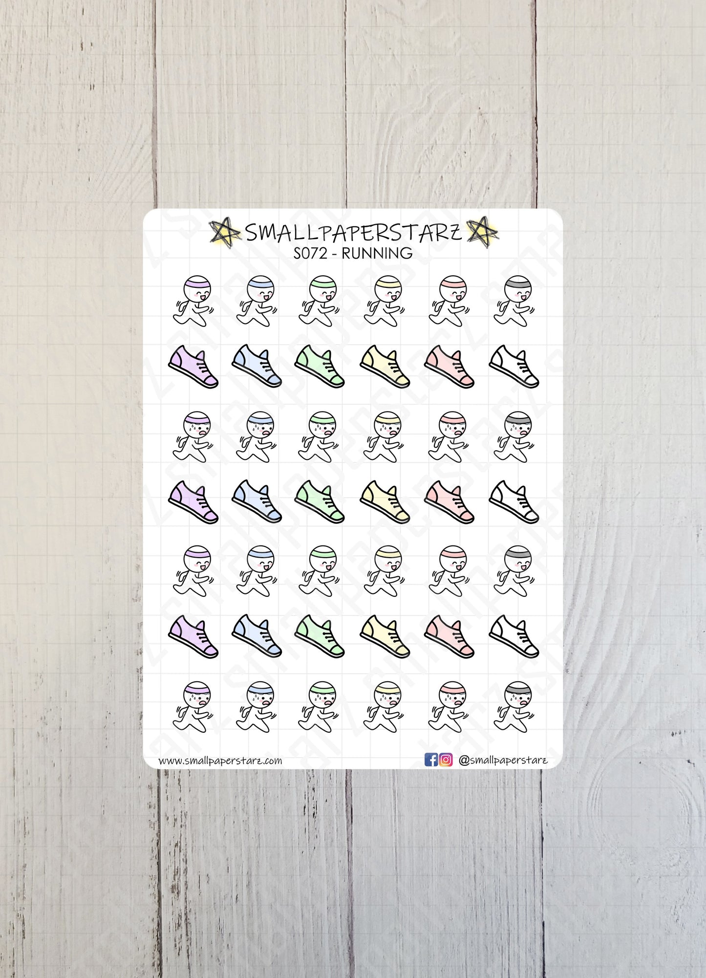 S072 - Running Sticker Sheet