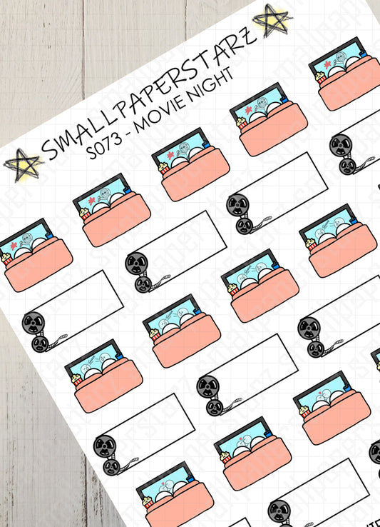 S073 - Movie Night Sticker Sheet