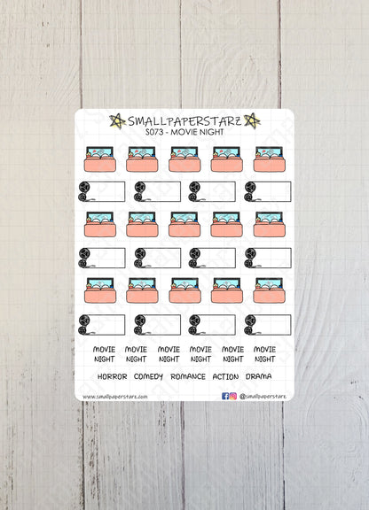 S073 - Movie Night Sticker Sheet