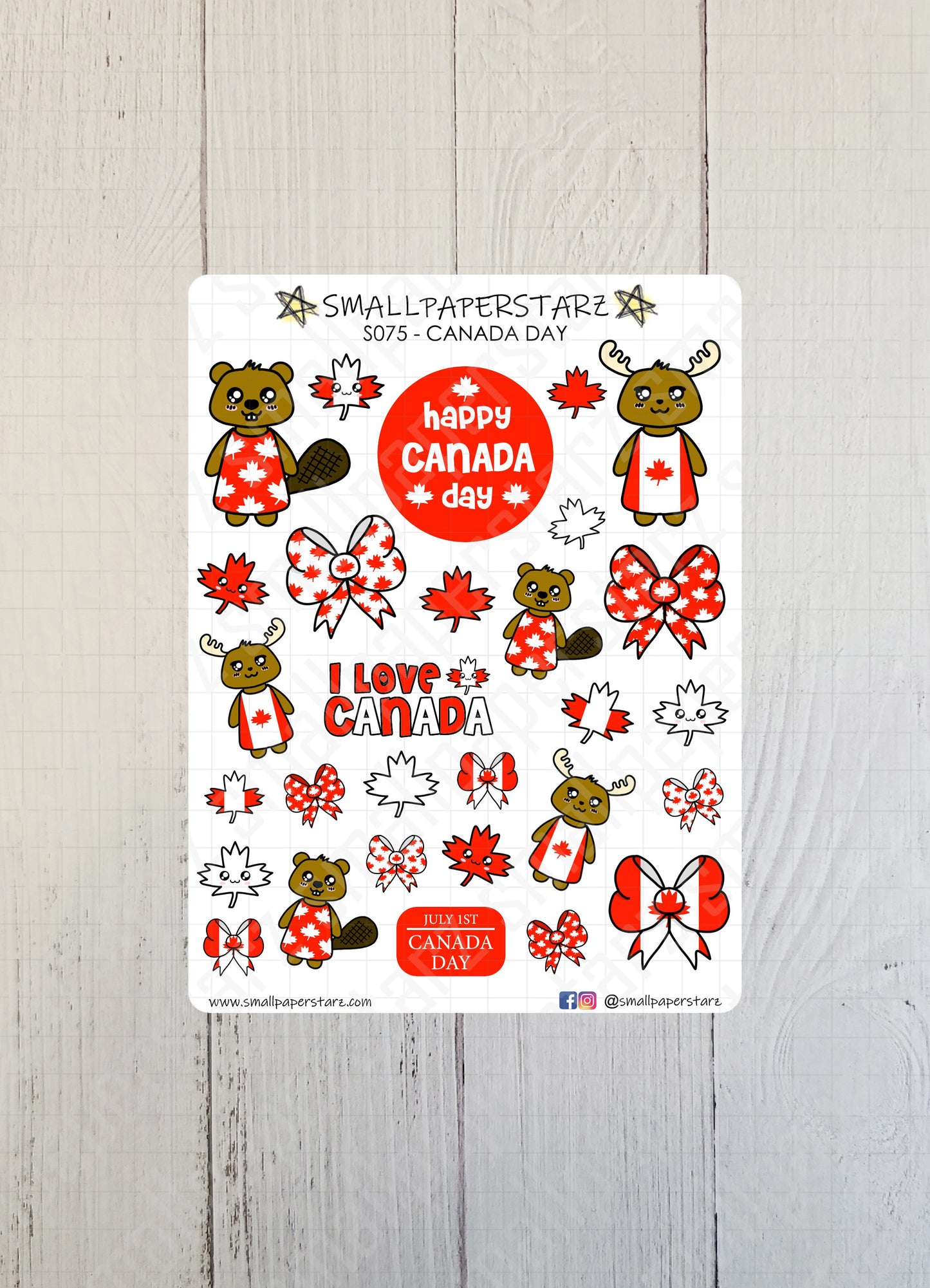 S075 - Canada Day Sticker Sheet