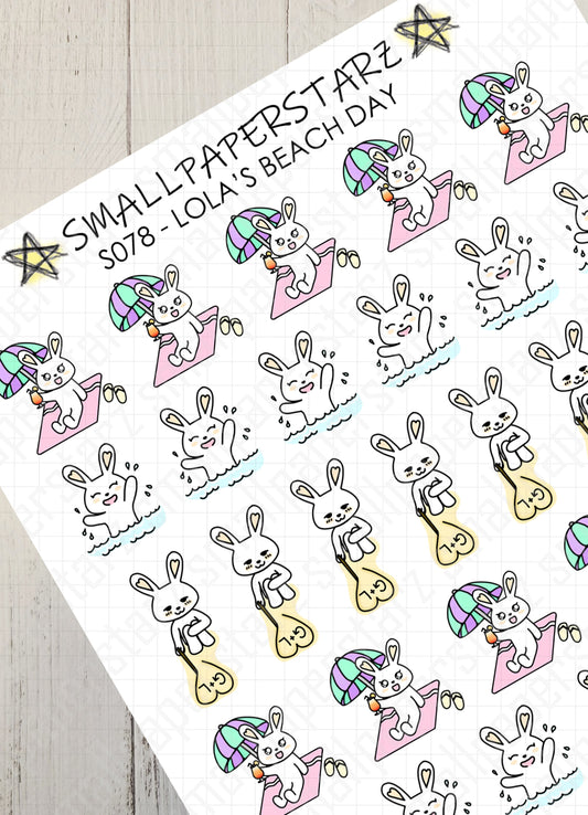 S078 - Lola's Beach Day Sticker Sheet