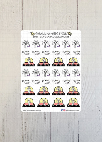 S081 - Lily's Karaoke/Concert Sticker Sheet