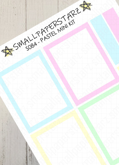 S084 - Pastel Mini Functional Kit Sticker Sheet