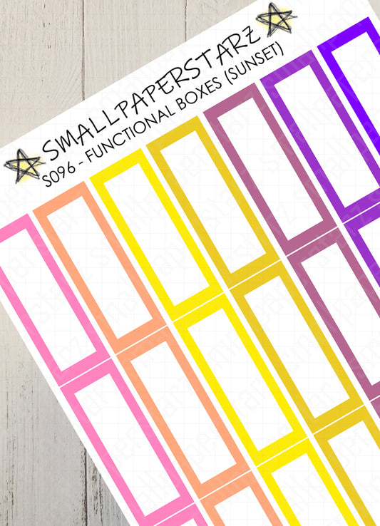 S096 - Tropical Sunset Theme Functional Boxes